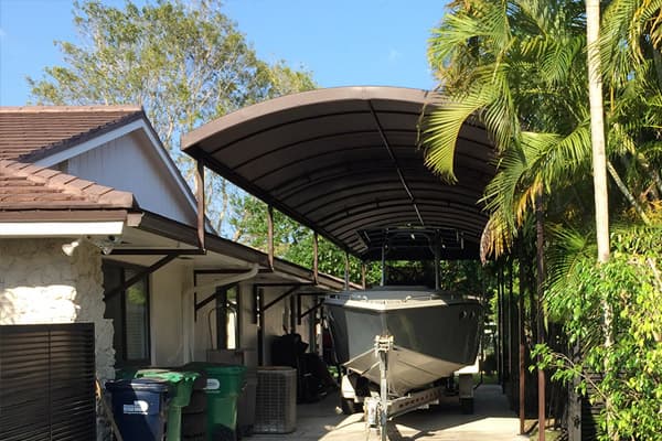 Arched Boat Awning Residential Pinecrest Miami FL
