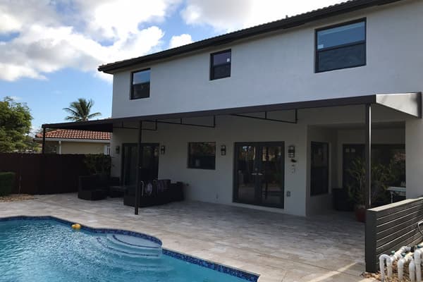 Backyard Patio Sleek Awning Miami FL